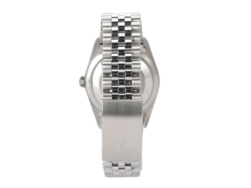 Rolex Datejust 36 16220 Schwarz Römisch Jubile-Band