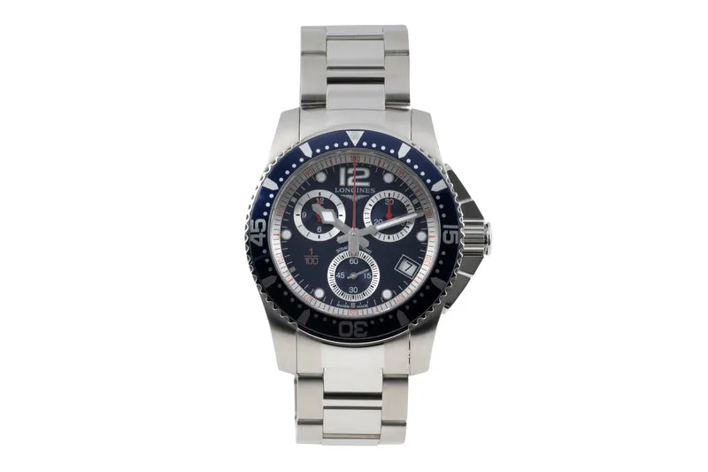 Longines Hydro Conquest chronograph steel quartz men's watch L3.743.4.96.6 [2603476]