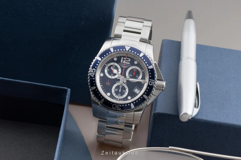 Longines Hydro Conquest chronograph steel quartz men's watch L3.743.4.96.6 [2603476]