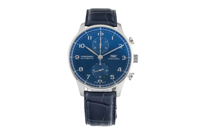 IWC Portugieser chronograph steel automatic men's watch IW371606 LP: 9100EUR [2603208]