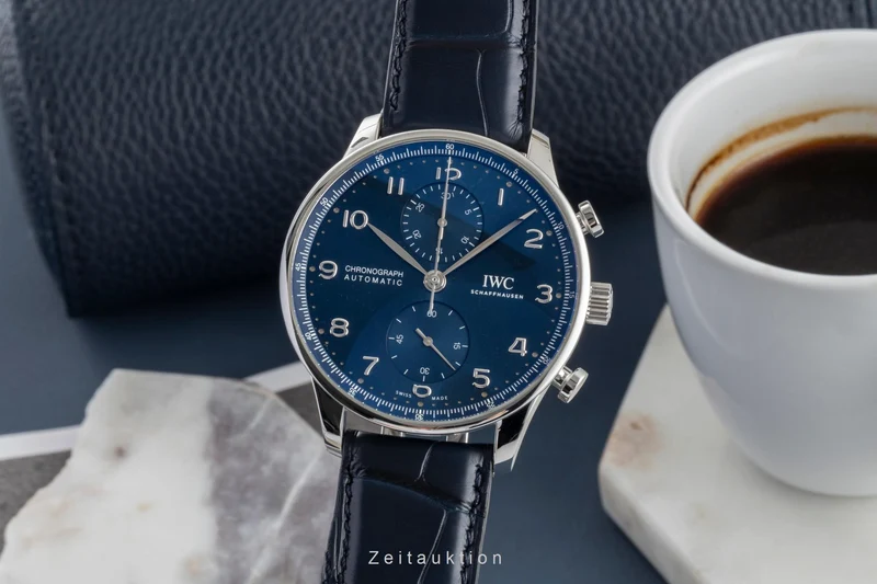 IWC Portugieser chronograph steel automatic men's watch IW371606 LP: 9100EUR [2603208]