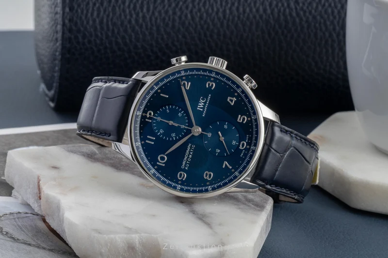 IWC Portugieser chronograph steel automatic men's watch IW371606 LP: 9100EUR [2603208]