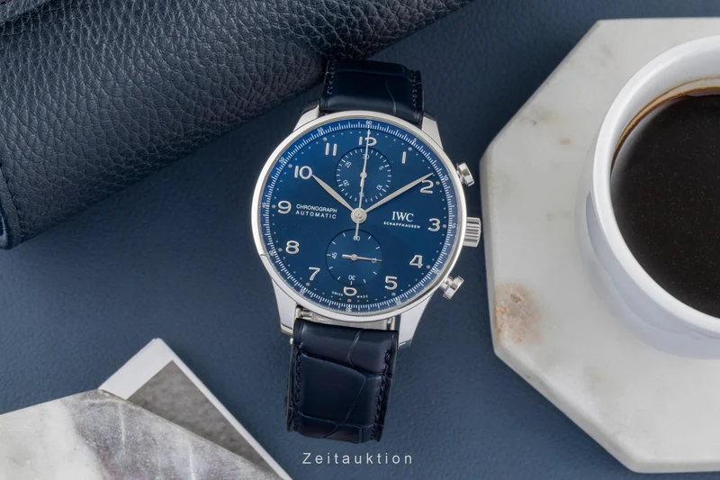 IWC Portugieser chronograph steel automatic men's watch IW371606 LP: 9100EUR [2603208]