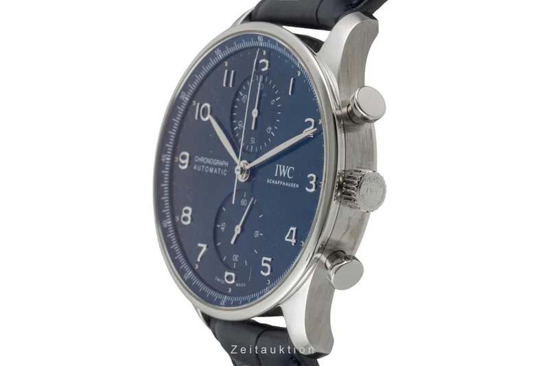 IWC Portugieser chronograph steel automatic men's watch IW371606 LP: 9100EUR [2603208]