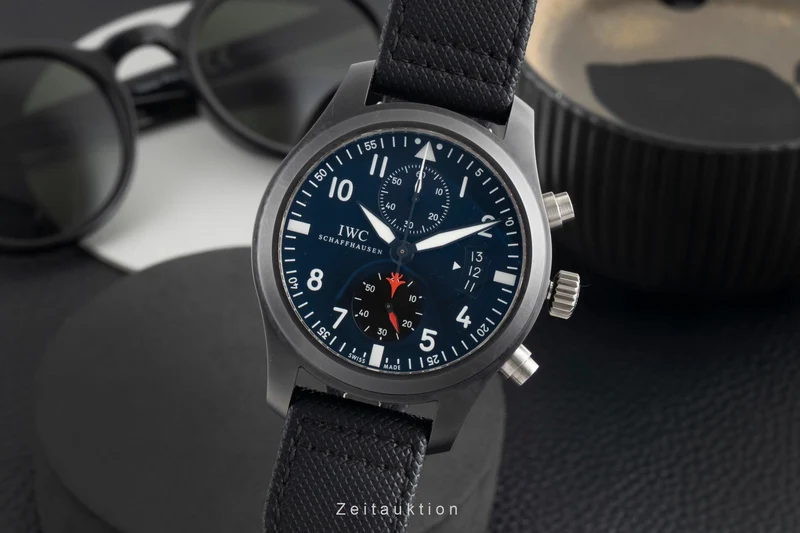IWC Fliegerchronograph chronograph ceramic / titanium automatic men's watch IW388001 LP: 9900EUR [2601747]