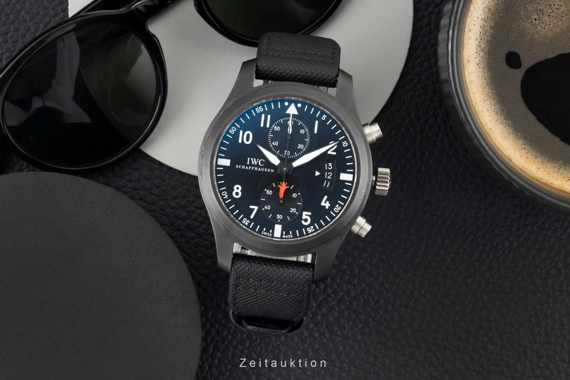 IWC Fliegerchronograph chronograph ceramic / titanium automatic men's watch IW388001 LP: 9900EUR [2601747]