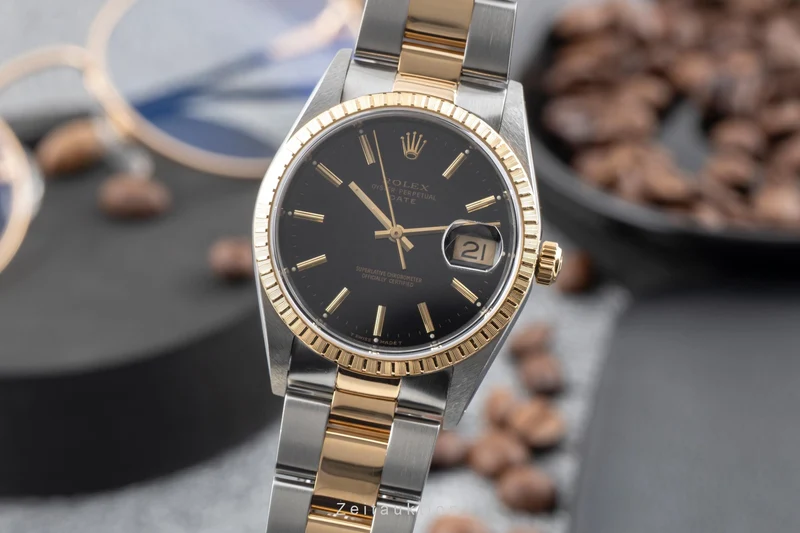 Rolex Date steel / gold automatic men's watch 15223 [2603930]