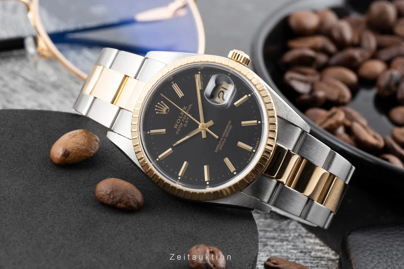 Rolex Date steel / gold automatic men's watch 15223 [2603930]