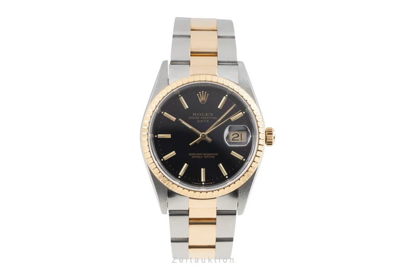 Rolex Date steel / gold automatic men's watch 15223 [2603930]