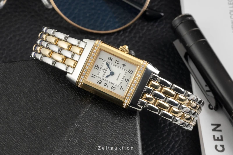 Jaeger LeCoultre Reverso steel / gold quartz women's watch Q2655120, 265.5.08 [2603483]