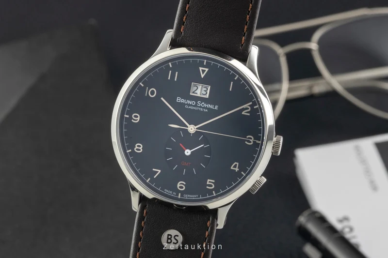 Bruno Söhnle Glashütte Brunello GMT steel quartz men's watch 17-13239-321 [2604141]