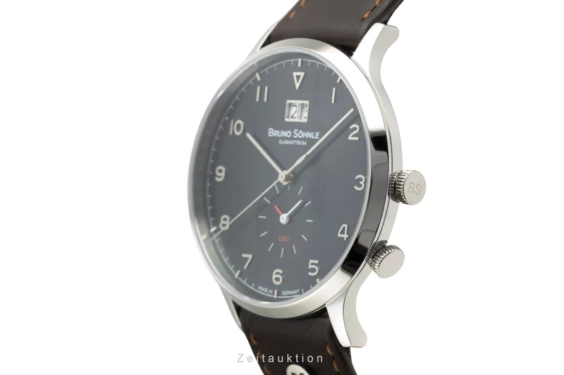 Bruno Söhnle Glashütte Brunello GMT steel quartz men's watch 17-13239-321 [2604141]