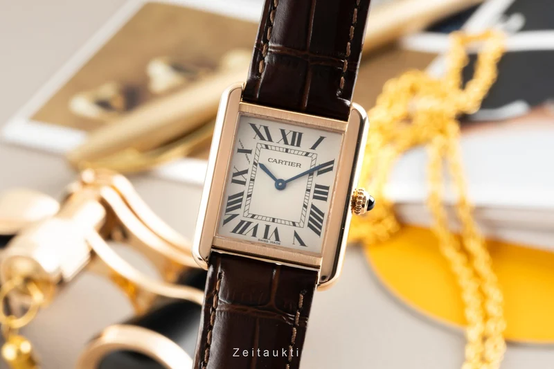 Cartier Tank 18 ct red gold quartz women's watch W5200024 LP: 5950EUR [2603975]