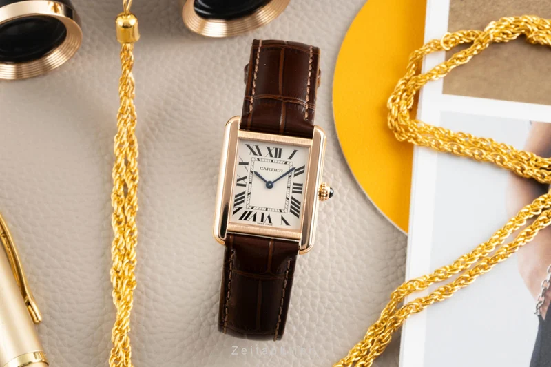 Cartier Tank 18 ct red gold quartz women's watch W5200024 LP: 5950EUR [2603975]