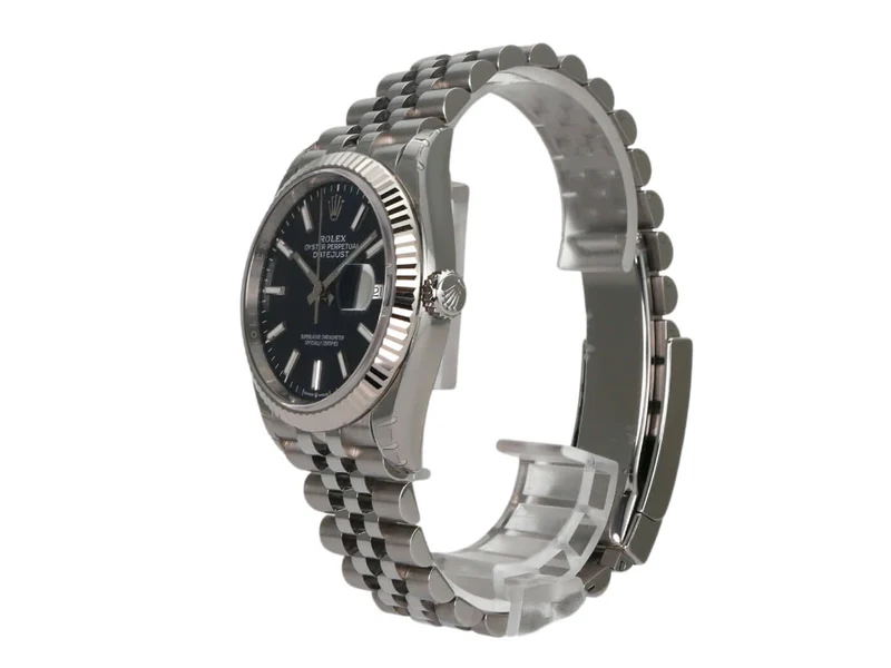 Rolex Datejust 36 Oystersteel Weißgold 126234 Blau Riffelmuster Jubile-Band