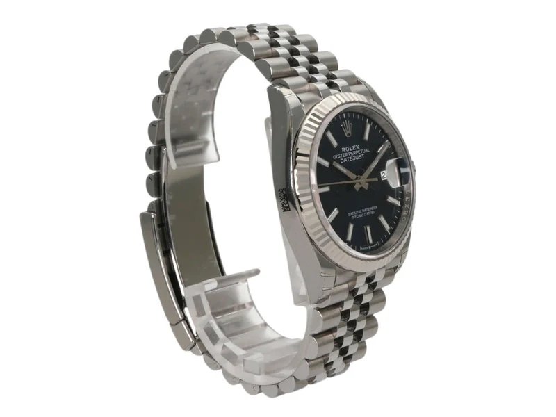 Rolex Datejust 36 Oystersteel Weißgold 126234 Blau Riffelmuster Jubile-Band