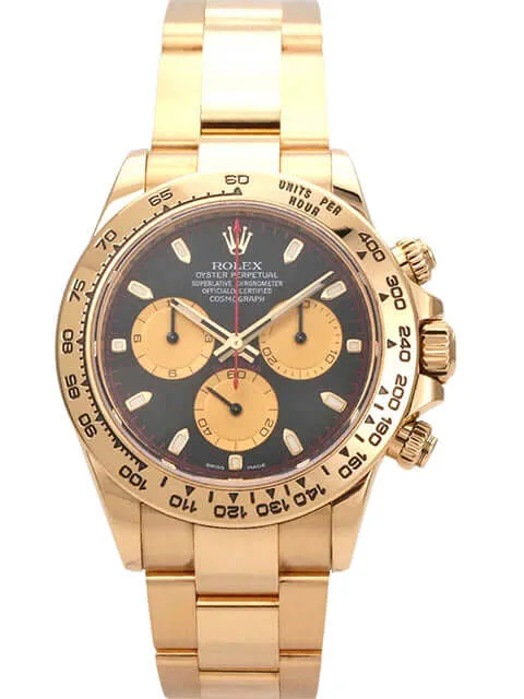 Rolex Cosmograph Daytona Gelbgold 116508 Schwarz Champagner