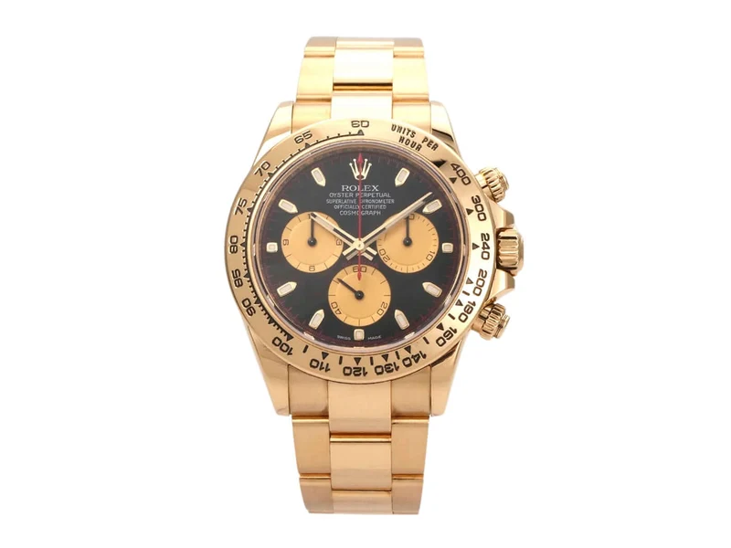 Rolex Cosmograph Daytona Gelbgold 116508 Schwarz Champagner