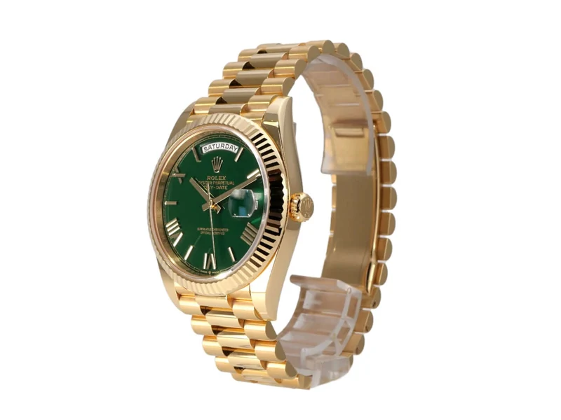 Rolex Day-Date 40 Gelbgold 228238 Grün Römisch
