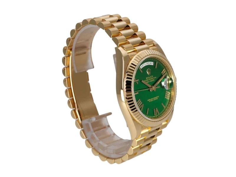 Rolex Day-Date 40 Gelbgold 228238 Grün Römisch