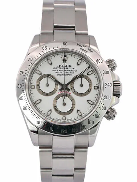 Rolex Daytona Edelstahl 116520 Weiß