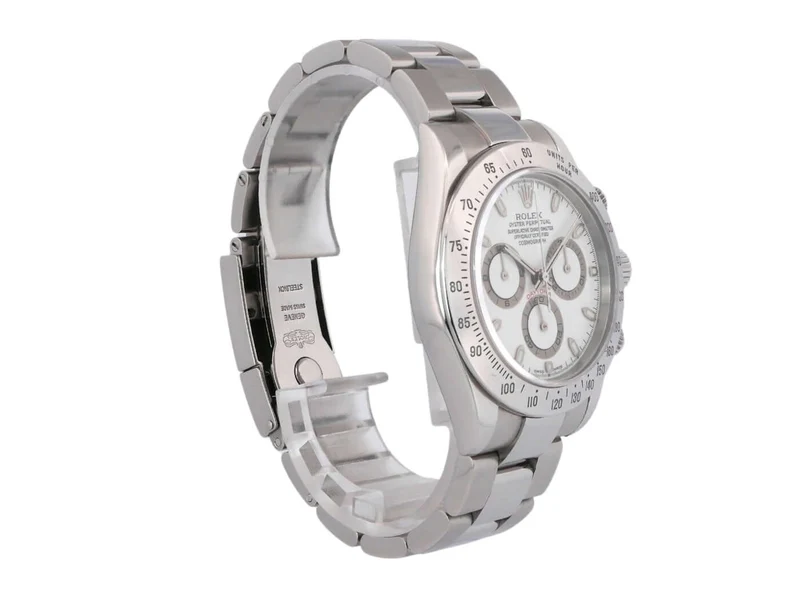 Rolex Daytona Edelstahl 116520 Weiß