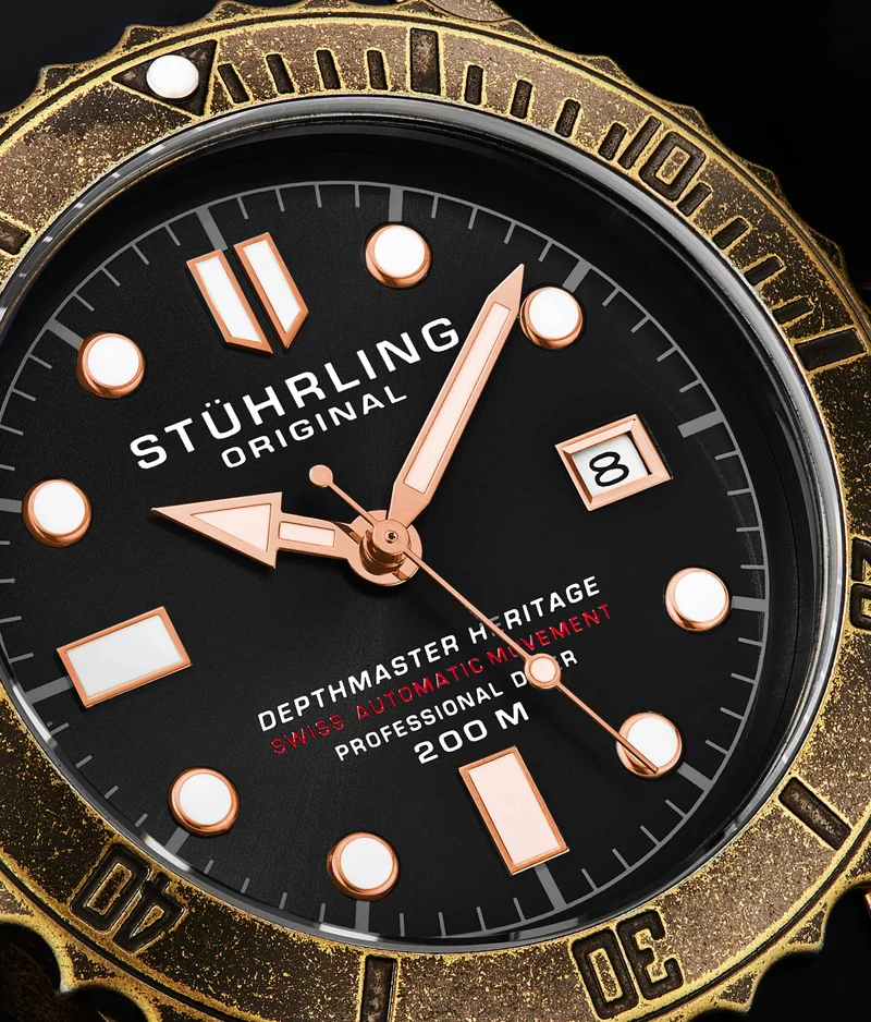Stührling Swiss Automatic Depthmaster Heritage 1003L 44MM Diver
