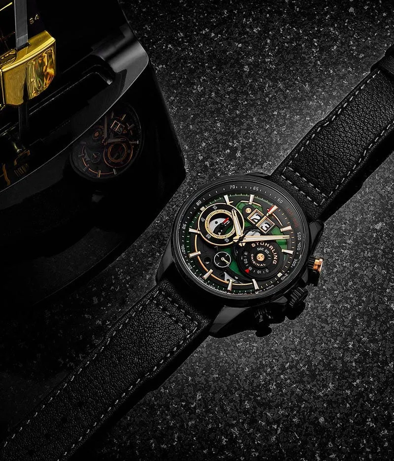 Stührling Ace Aviator Chronograph & Tachymeter 4010 Quartz 45mm