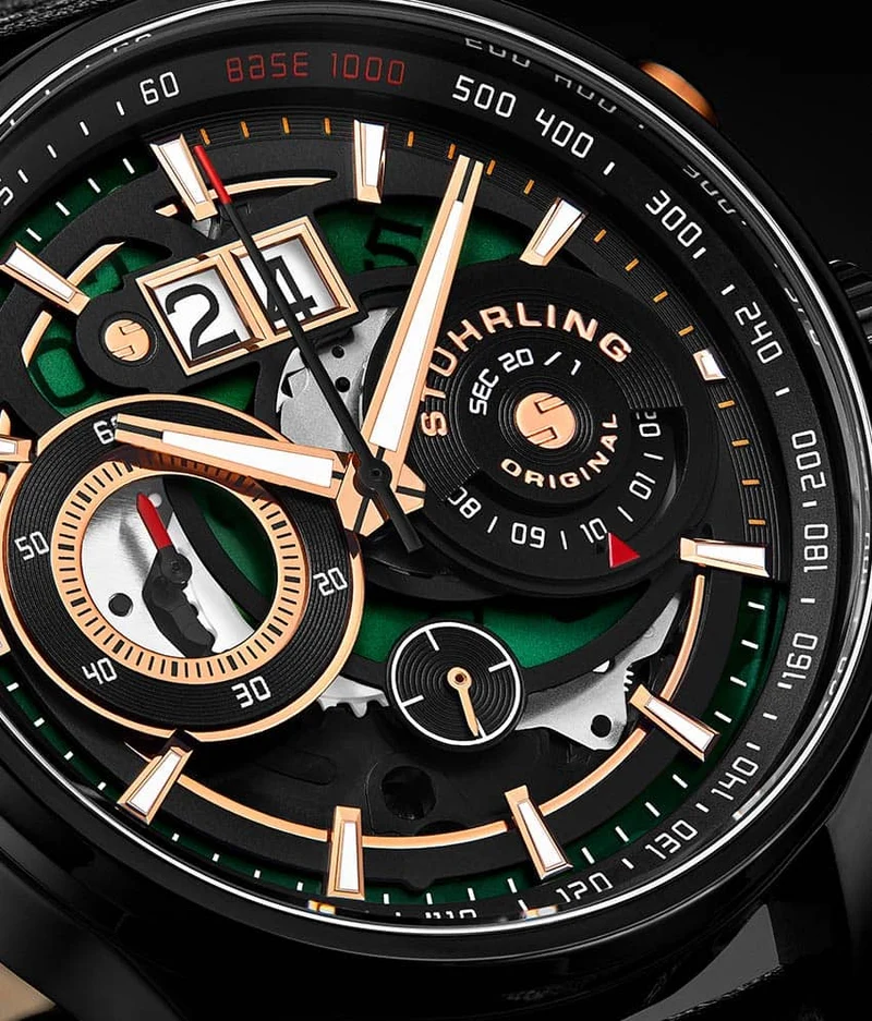 Stührling Ace Aviator Chronograph & Tachymeter 4010 Quartz 45mm