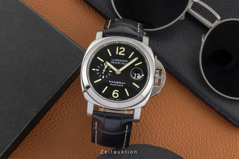 Panerai Luminor Marina steel automatic men's watch PAM00104 LP: 9200EUR [2603761]