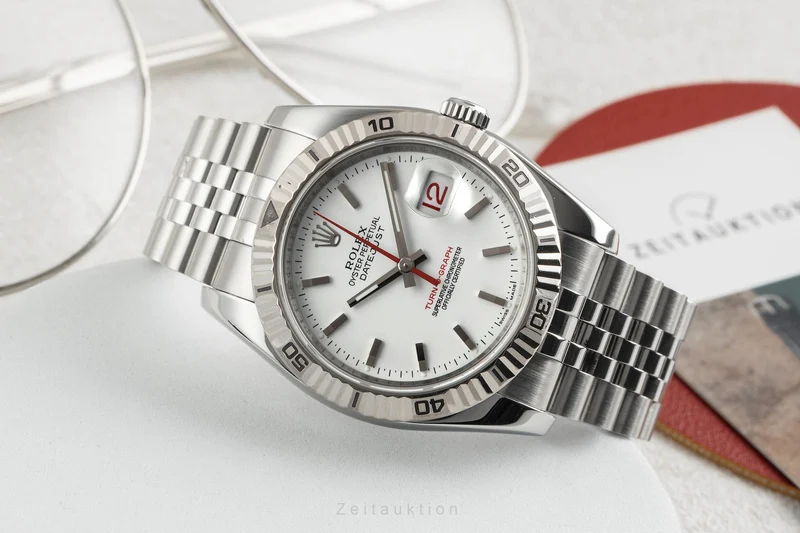 Rolex Datejust Turn-O-Graph steel / white gold automatic men's watch 116264 [2603363]