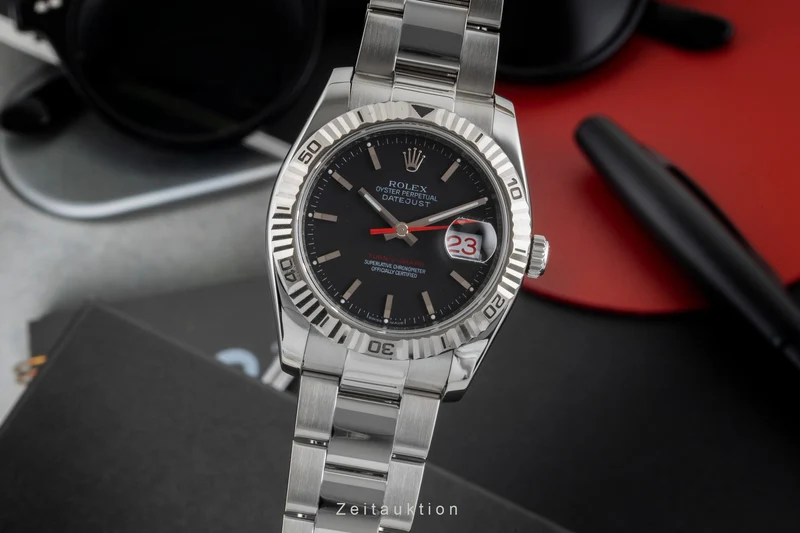 Rolex Datejust Turn-O-Graph steel / white gold automatic men's watch 116264 [2602817]