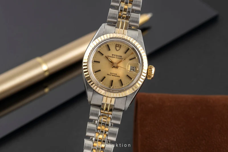 Tudor Princess Oysterdate steel / gold automatic women's watch 92413 Vintage [2602609]
