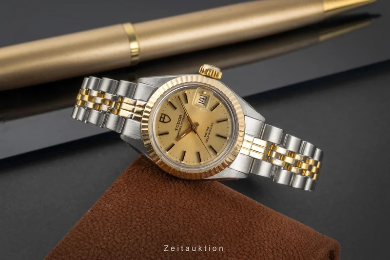 Tudor Princess Oysterdate steel / gold automatic women's watch 92413 Vintage [2602609]