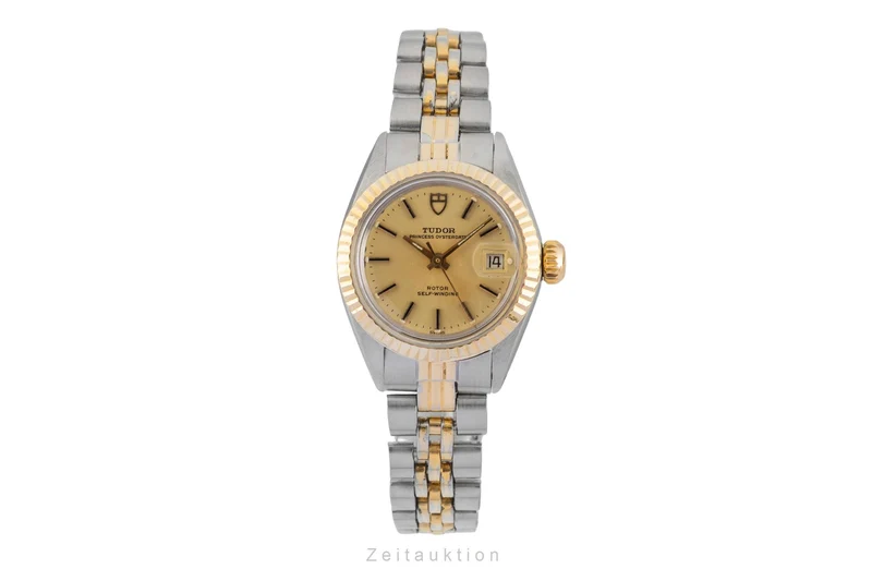 Tudor Princess Oysterdate steel / gold automatic women's watch 92413 Vintage [2602609]
