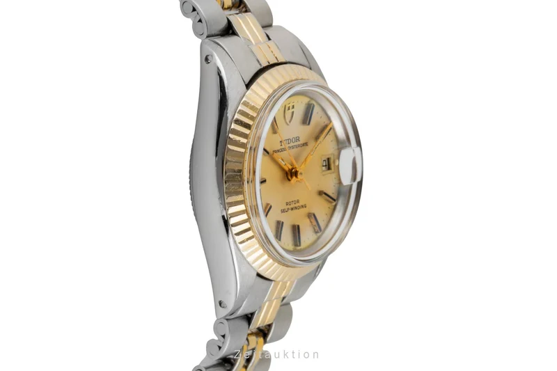 Tudor Princess Oysterdate steel / gold automatic women's watch 92413 Vintage [2602609]
