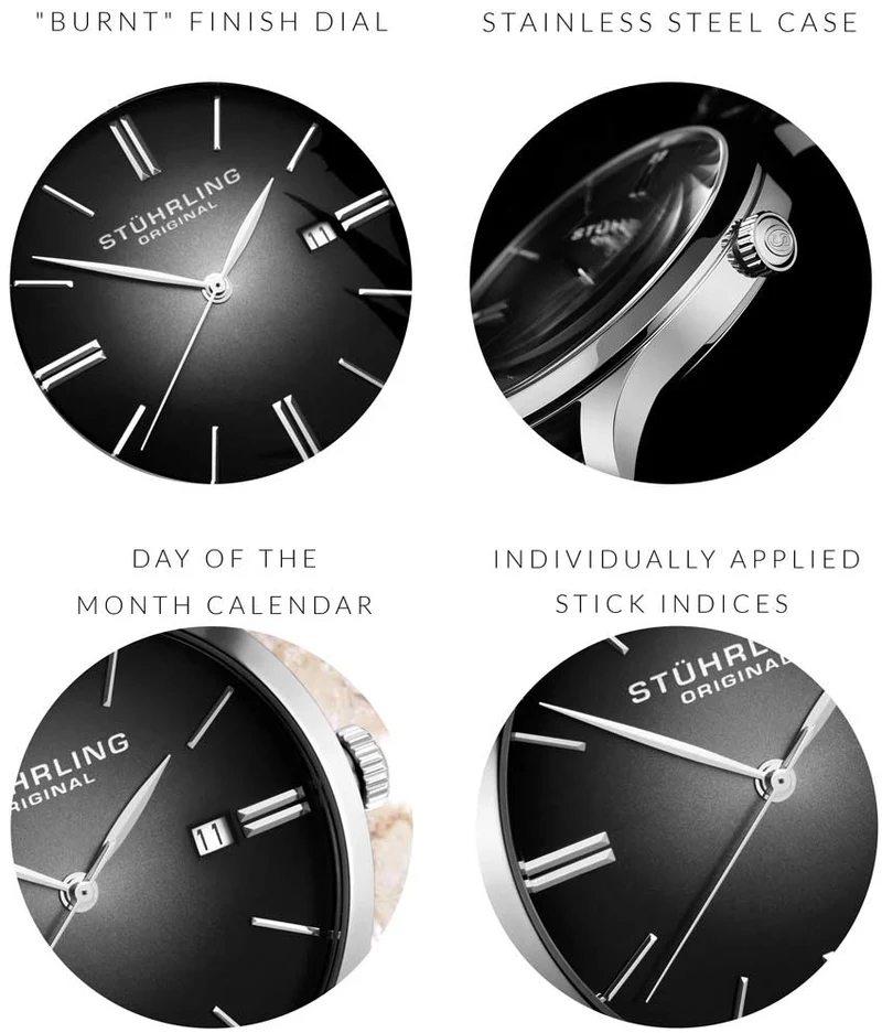 Stührling Cuvette II 4014 Quartz 42mm Classic Watch
