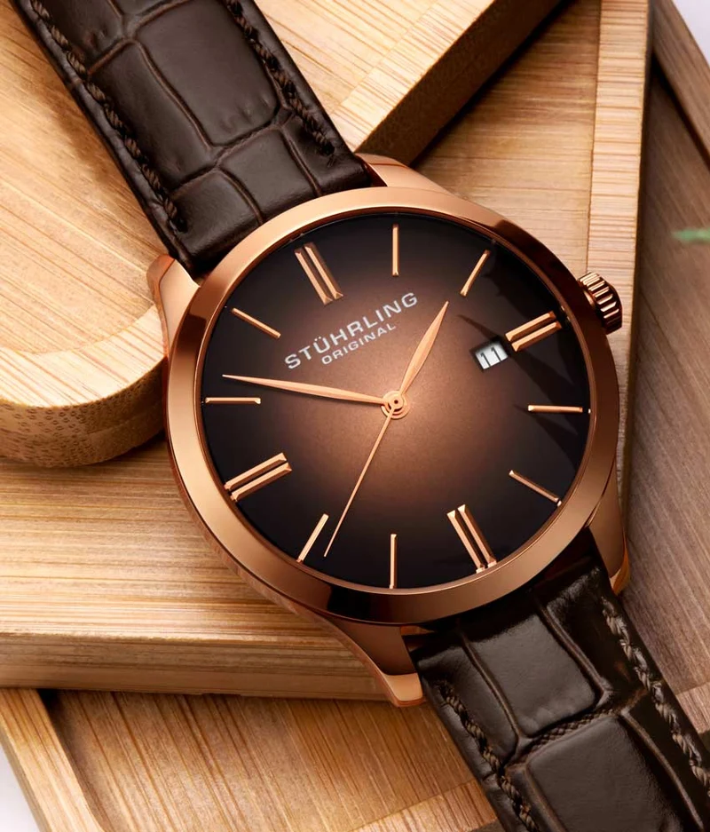 Stührling Cuvette II 4014 Quartz 42mm Classic Watch
