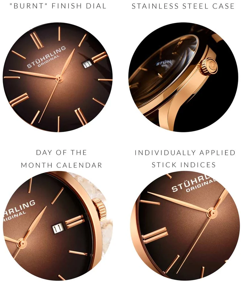 Stührling Cuvette II 4014 Quartz 42mm Classic Watch