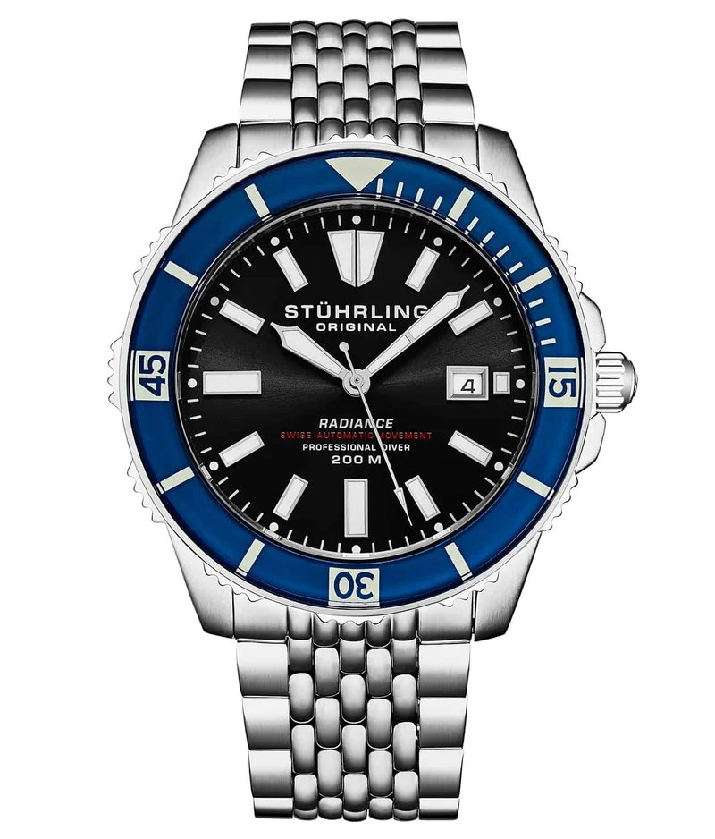 Stührling Swiss Automatic Super Luminova Radiance 1006 43mm Watch