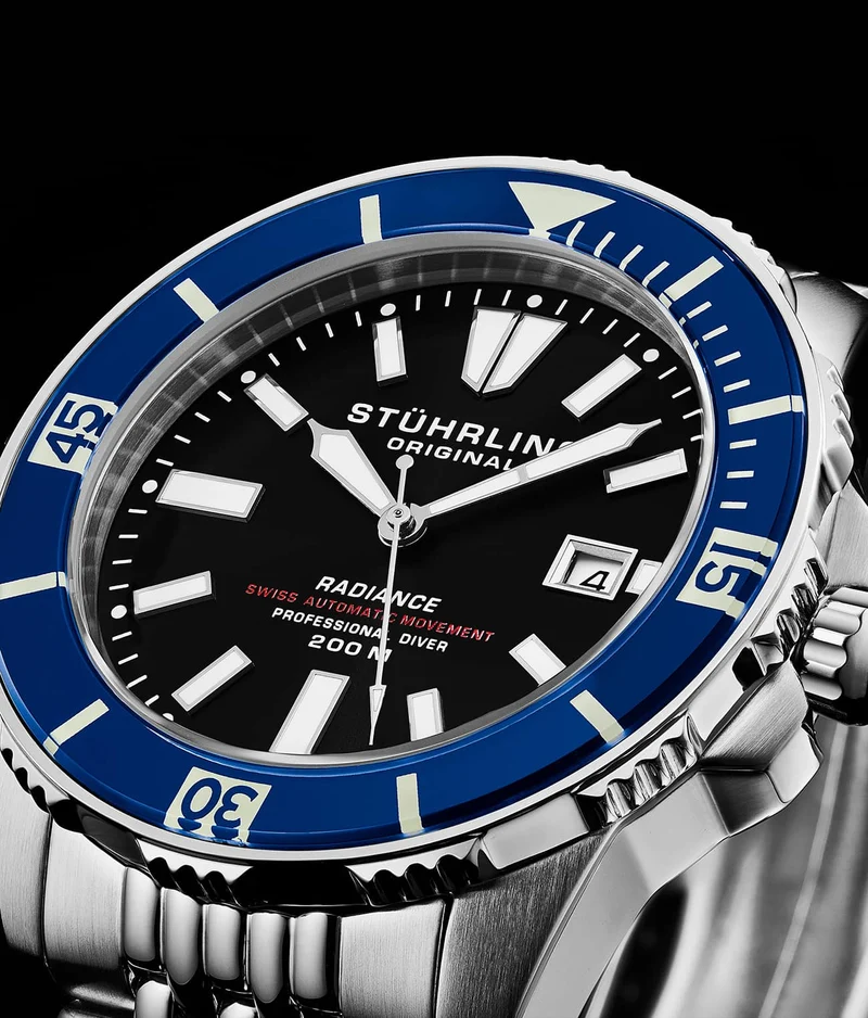 Stührling Swiss Automatic Super Luminova Radiance 1006 43mm Watch