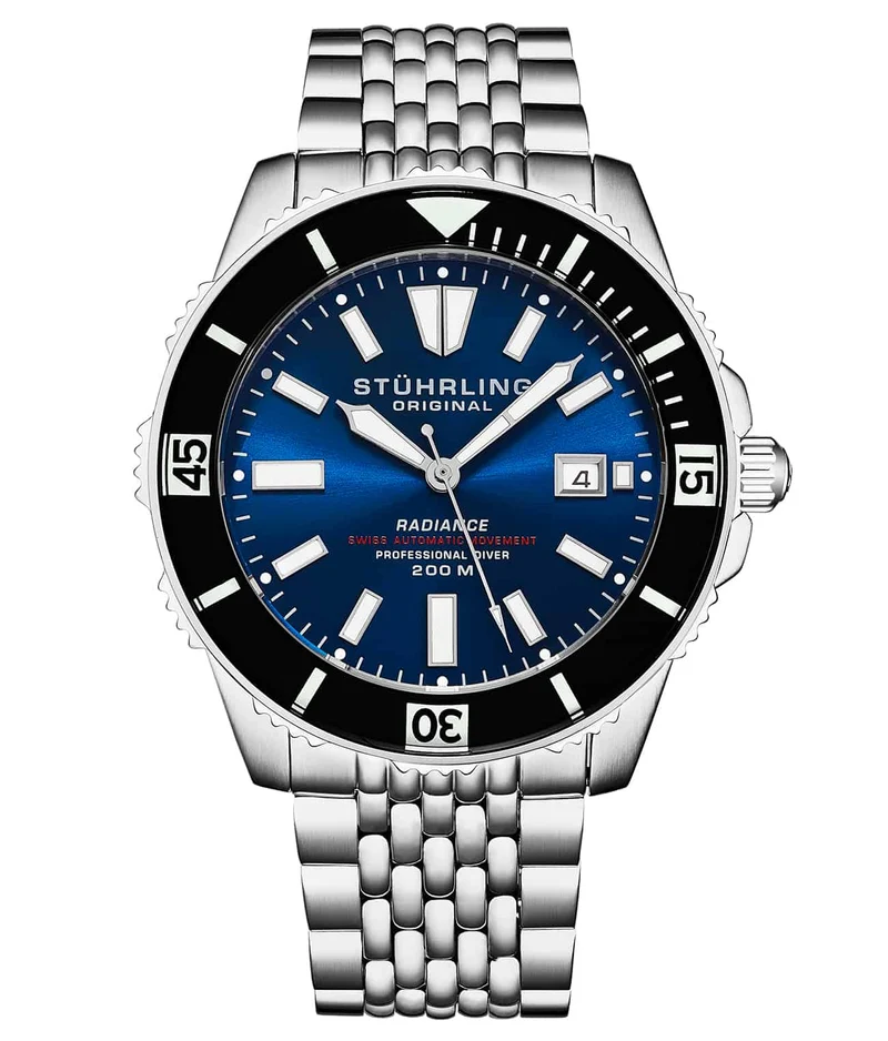 Stührling Swiss Automatic Super Luminova Radiance 1006 43mm Watch