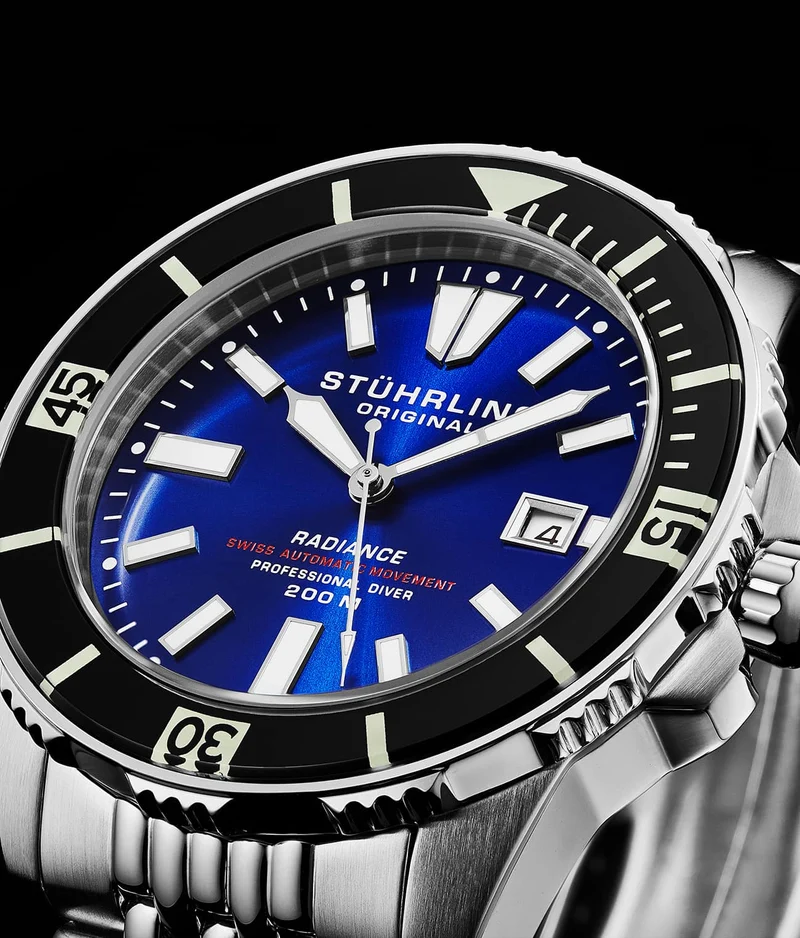 Stührling Swiss Automatic Super Luminova Radiance 1006 43mm Watch