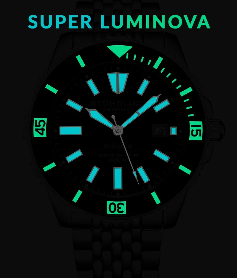Stührling Swiss Automatic Super Luminova Radiance 1006 43mm Watch