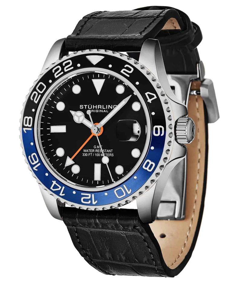 Stührling Meridian 3968L GMT Quartz 42mm Diver