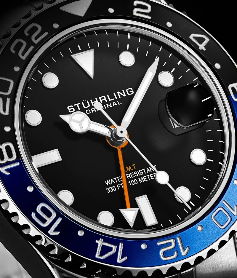 Stührling Meridian 3968L GMT Quartz 42mm Diver