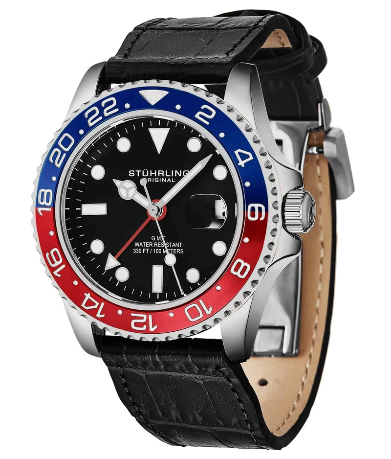 Stührling Meridian 3968L GMT Quartz 42mm Diver