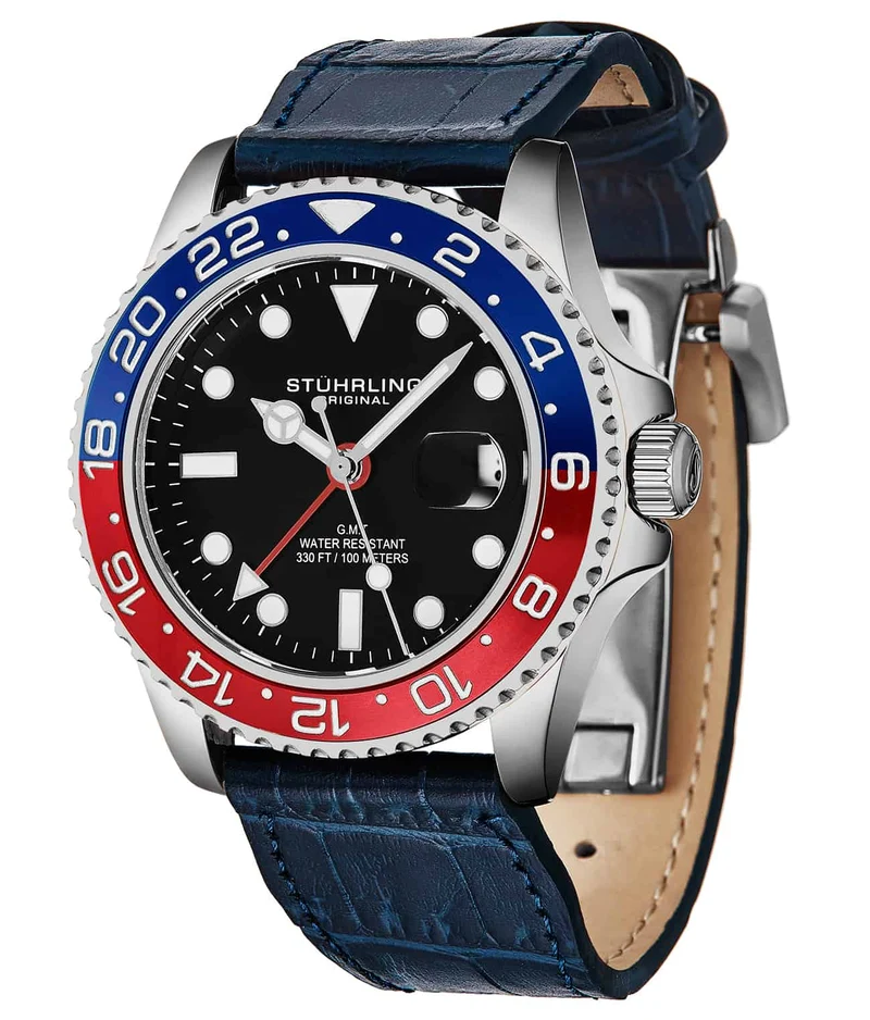Stührling Meridian 3968L GMT Quartz 42mm Diver