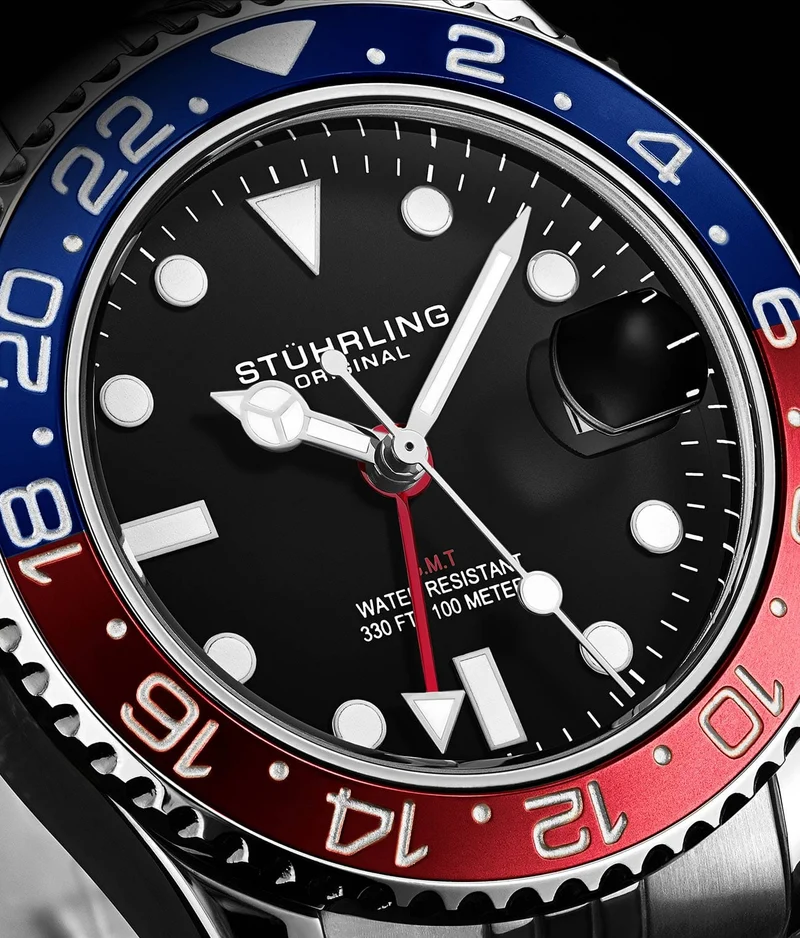 Stührling Meridian 3968L GMT Quartz 42mm Diver