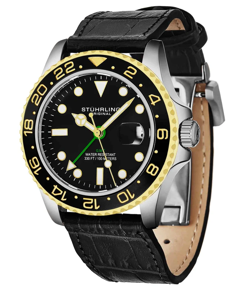 Stührling Meridian 3968L GMT Quartz 42mm Diver